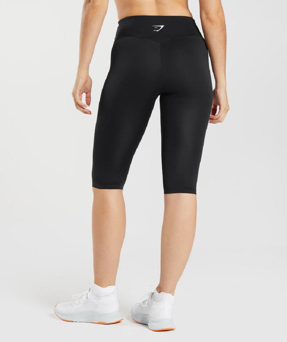 Leggins Gymshark Entrenamiento Cropped Mujer Negras | CO 2942WNB